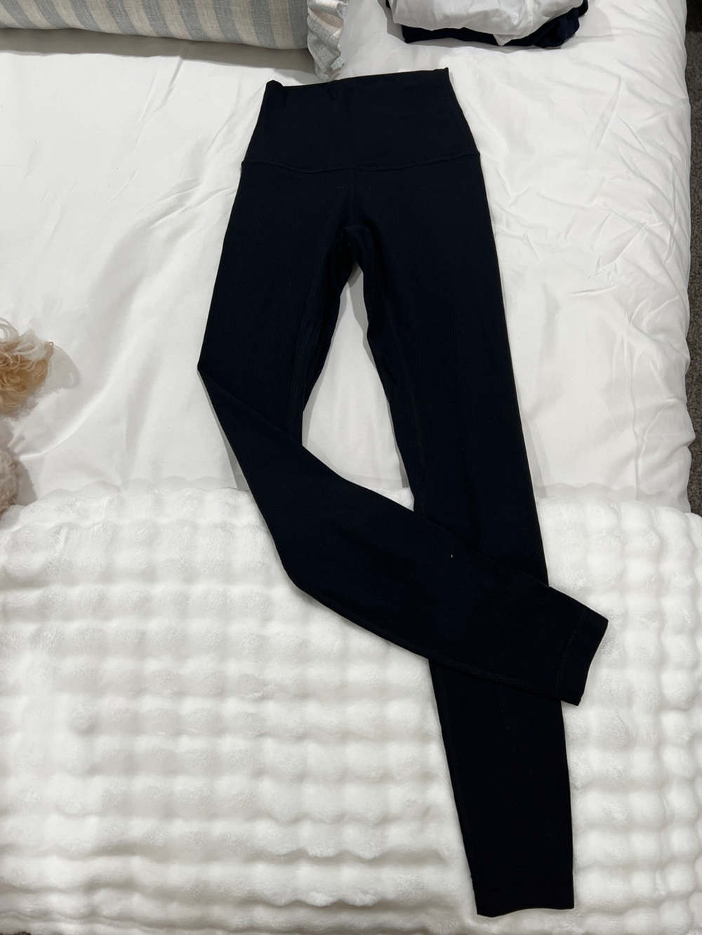 lululemon athletica Black Ribbed Leggings